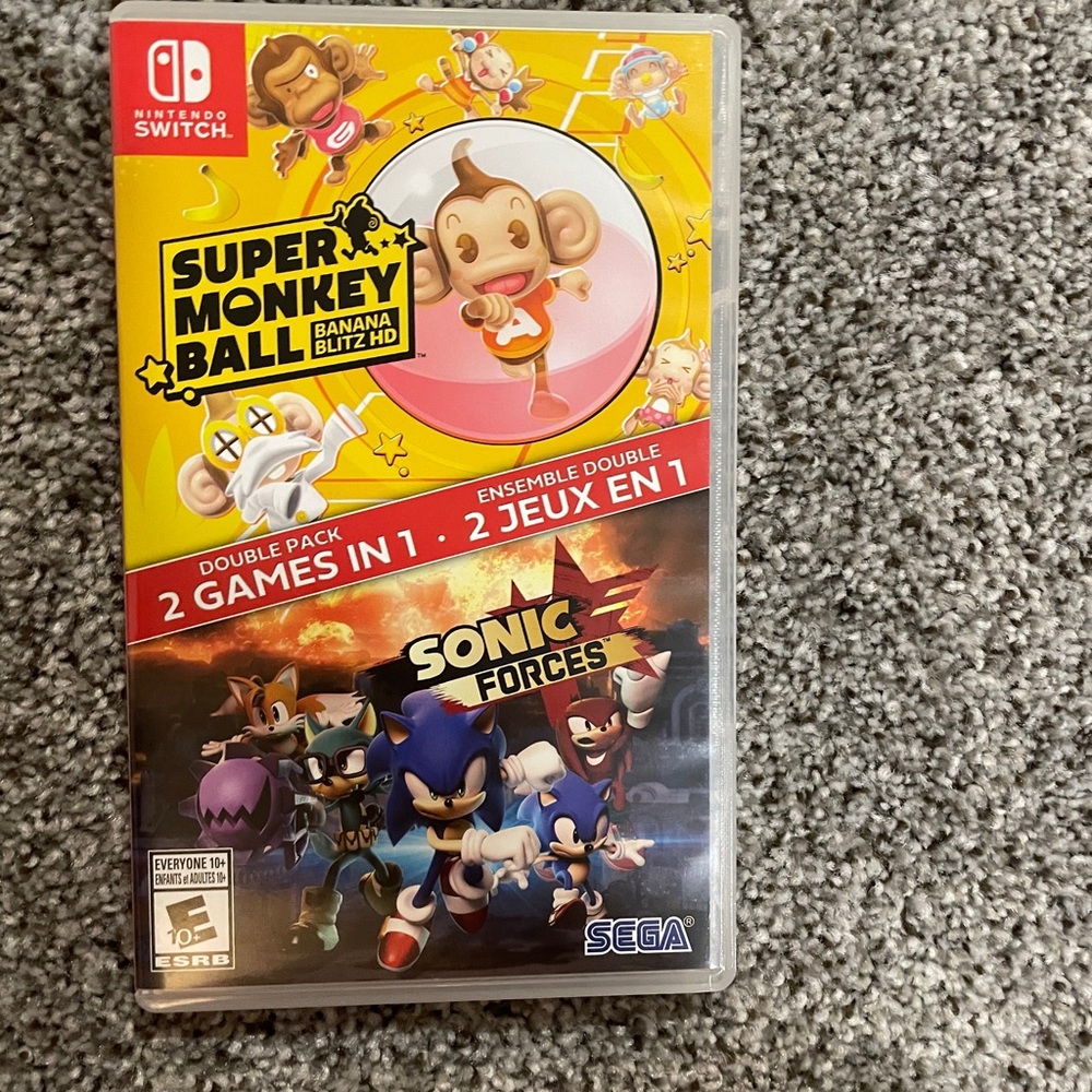 Nintendo Switch Super Monkey Ball Banana Blitz HD & Sonic Forces Double Pack